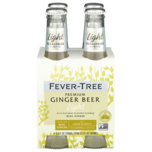 FEVER-TREE Light Ginger Beer - 6.8 Fluid Ounce - 4 Count