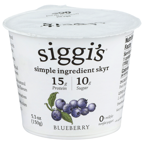 Siggi's Blueberry Nonfat Yogurt - 5.3 Ounce