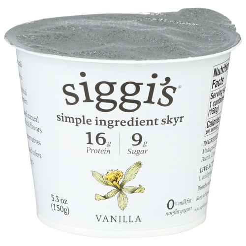 Siggi's Vanilla Simple Ingredient Skyr - 5.3 Ounce