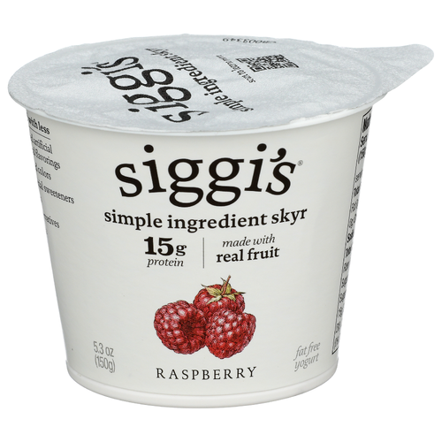 SIGGI's Raspberry Yogurt Icelandic-Style Nonfat Yogurt - 5.3 Ounce