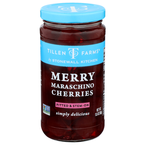 Tillen Farms Pitted & Stem-on Merry Maraschino Cherries - 13.5 Ounce