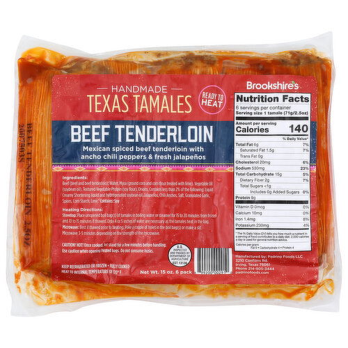 Fresh Texas Tamales Beef Tenerloin - 2.5 Ounce - 6 Count
