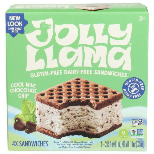 Jolly Llama Mint Gluten Free Sandwich - 2.75 Fluid Ounce - 4 Count