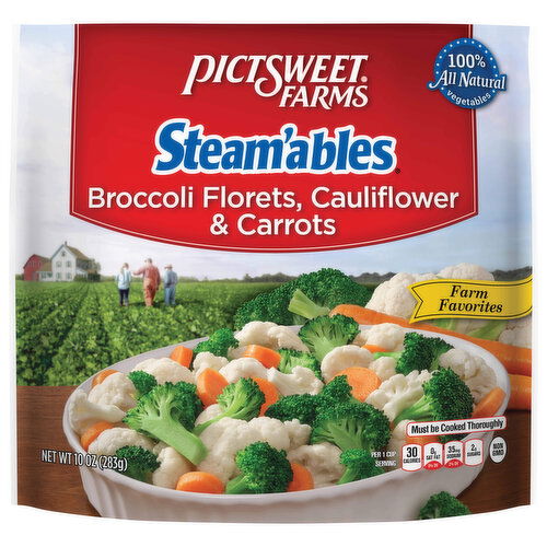 Pictsweet Farms Broccoli Florets Cauliflower & Carrots - 10 Ounce