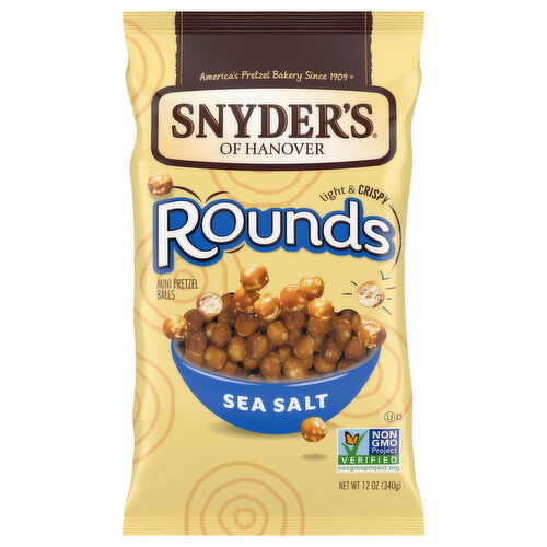 Snyder's of Hanover Pretzel Balls, Sea Salt, Rounds, Mini - 12 Ounce