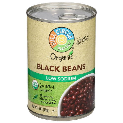 Full Circle Market Black Beans, Low Sodium