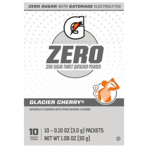 Gatorade Thirst Quencher Powder, Zero Sugar, Glacier Cherry