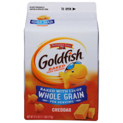 Goldfish Snack Crackers, Cheddar, Baked