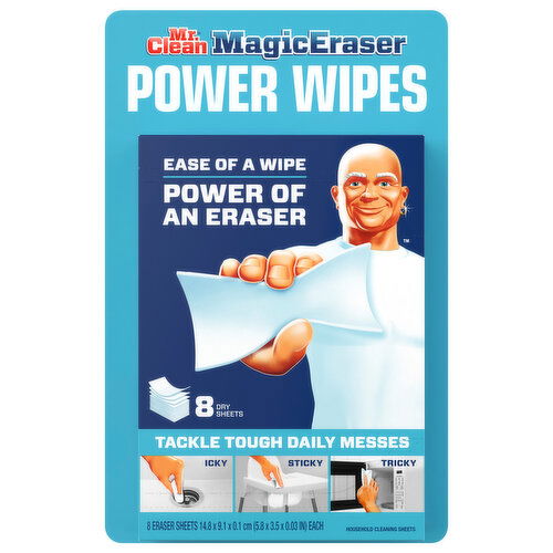 Mr. Clean Eraser Sheets, Household, Power Wipes