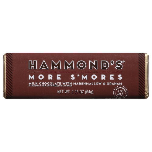 Hammond's Milk Chocolate, with Marshmallow & Graham, More S'mores