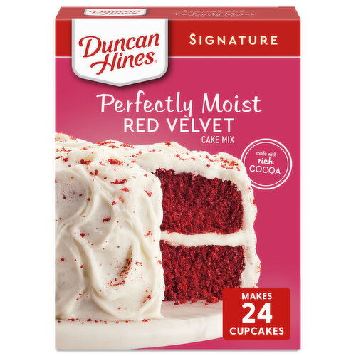 Duncan Hines Signature Perfectly Moist Red Velvet Flavored Cake Mix - 15.25 Ounce