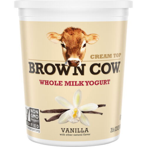 Brown Cow Cream Top Vanilla Whole Milk Yogurt