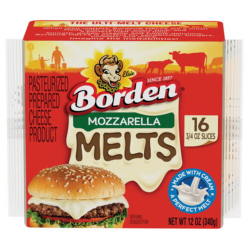 Borden Melts Mozzarella Cheese - 16 Each