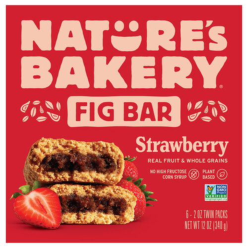 Nature's Bakery Fig Bar, Strawberry, Twin Packs