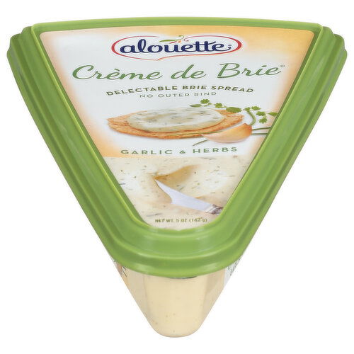 Alouette Brie Spread, Delectable, Garlic & Herbs