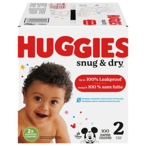 Huggies Diapers, 2 (12-18 lb), Disney Baby