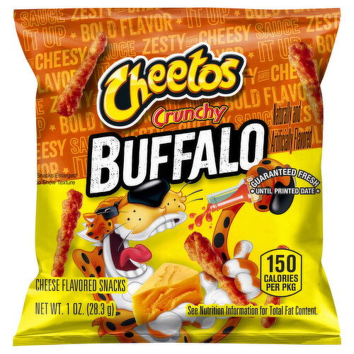 Cheetos Cheese Flavored Snacks, Buffalo, Crunchy