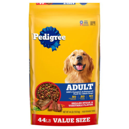 Pedigree Food for Dogs, Grilled Steak & Vegetable Flavor, Adult, Value Size