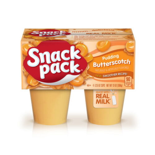 Snack Pack Butterscotch Flavored Pudding - 4 Each