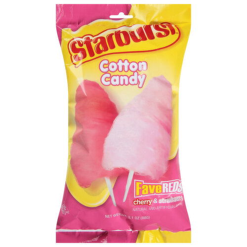 Starburst Cotton Candy, FaveReds, Cherry & Strawberry