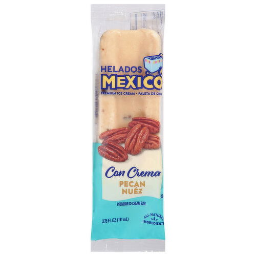 Helados Mexico Ice Cream Bar, Premium, Pecan