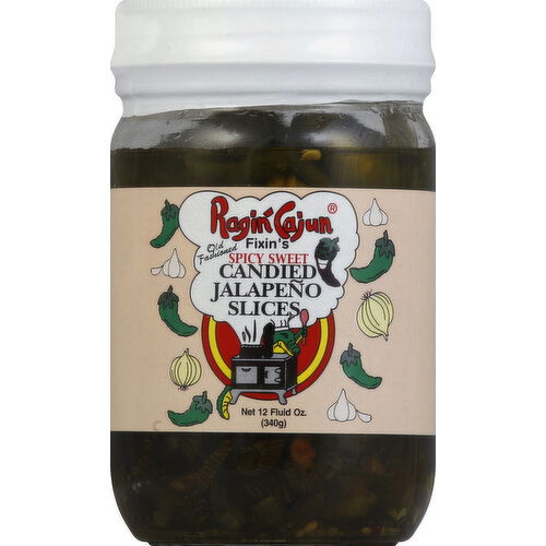 Ragin Cajun Jalapeno Slices, Spicy Sweet, Candied