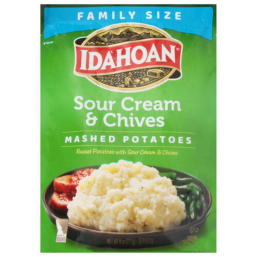 Idahoan Sour Cream & Chives Mashed Potatoes Family Size - 8 Ounce
