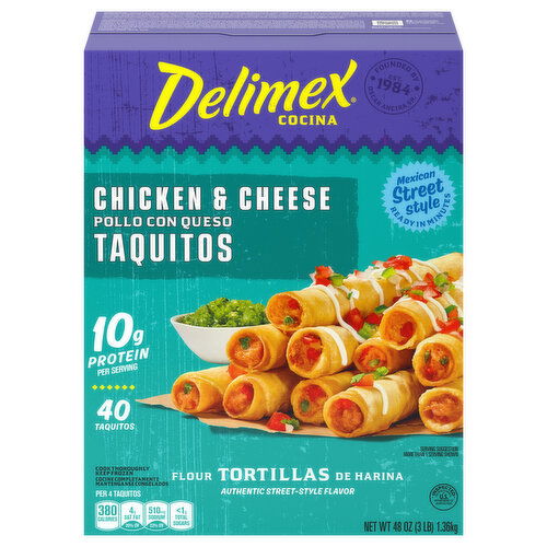 Delimex Taquitos, Chicken & Cheese