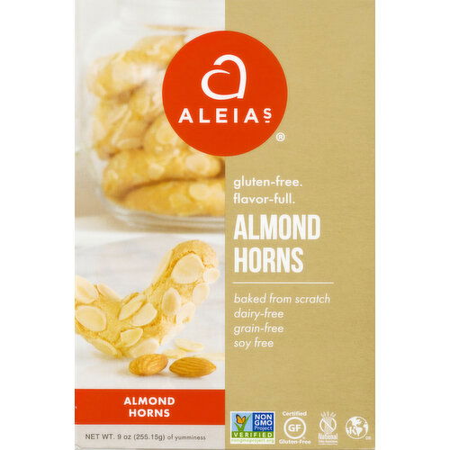 Aleias Almond Horns, Gluten Free