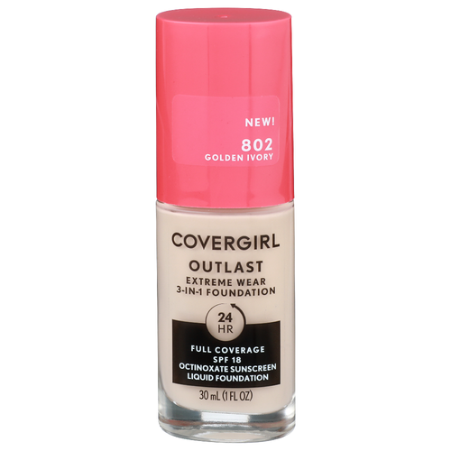 COVERGIRL 802 Golden Ivory Outlast Extreme Wear 3-In-1 Foundation - 30 ml