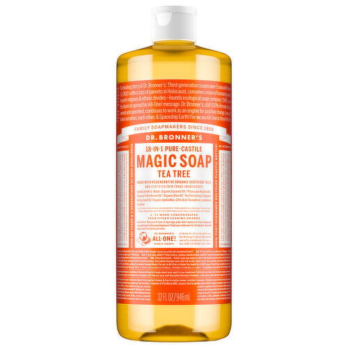 Dr. Bronner's Magic Soap, Pure-Castile, 18-in-1, Tea Tree