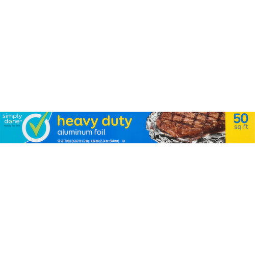 Simply Done Aluminum Foil, Heavy Duty, 50 Square Feet