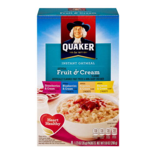 Quaker Oatmeal, Fruit & Cream, Instant