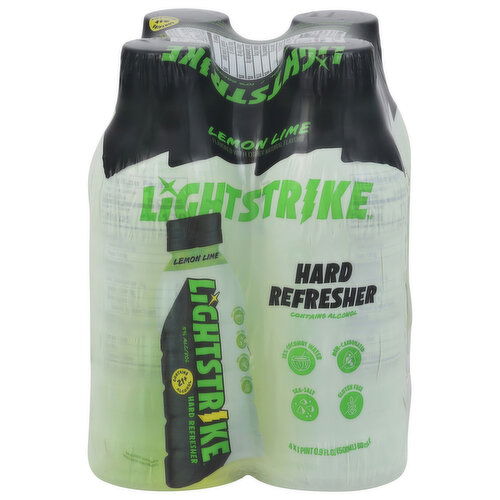 Lightstrike Hard Refresher, Lemon Lime - 4 Each
