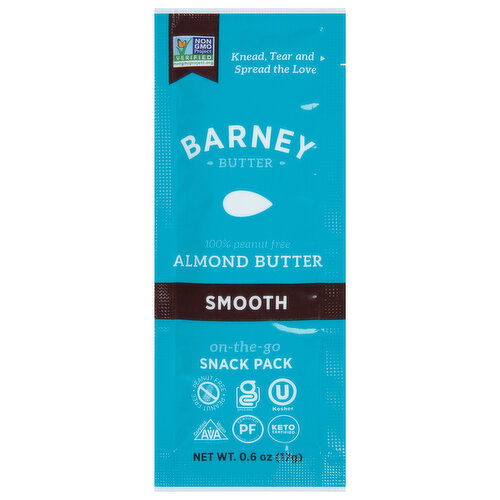 Barney Butter Almond Butter, Smooth, On-the-Go, Snack Pack