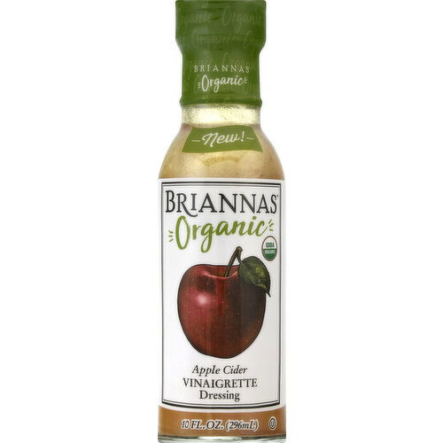 Briannas Dressing, Organic, Apple Cider Vinaigrette