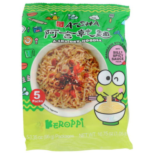 A-SHA Silly Spicy Sauce Noodles Dry Hello Kitty - 3.35 Ounce - 5 Count Image 1 of 2