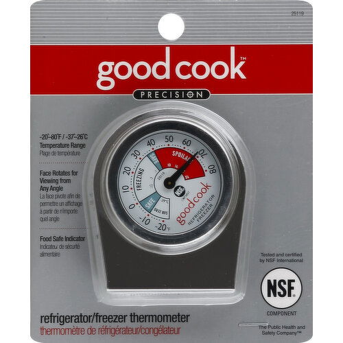 Good Cook Thermometer, Refrigerator/Freezer 