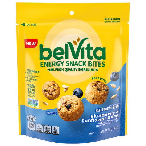 belVita Energy Snack Bites, Blueberry & Sunflower Seed