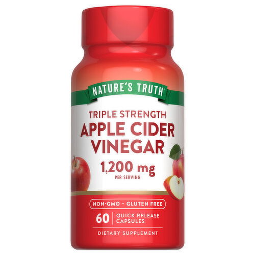 Nature's Truth Apple Cider Vinegar, Triple Strength, 1200 mg, Capsules