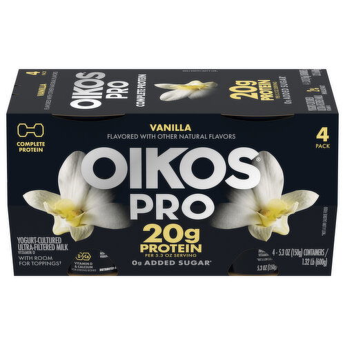 Oikos Pro Vanilla Yogurt - 4 Each
