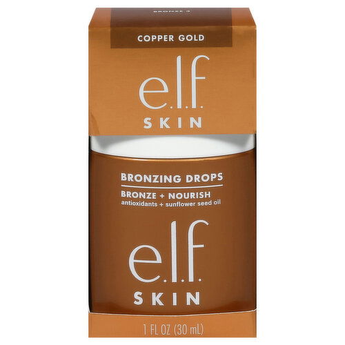 e.l.f. Bronzing Drops, Copper Gold - 1 Fluid Ounce