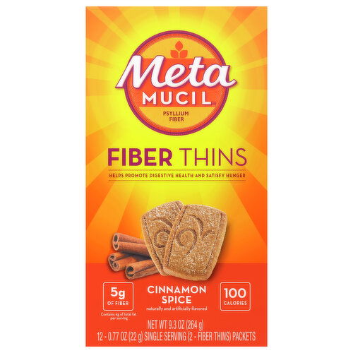 Metamucil Fiber Thins, Cinnamon Spice