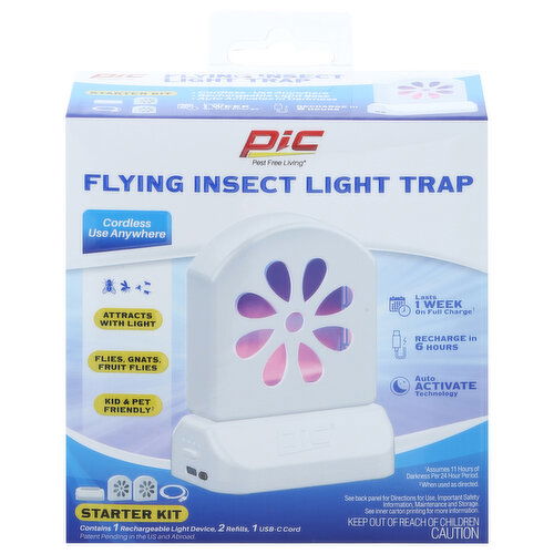 PIC Flying Insect Light Trap, Cordless - 1 Each