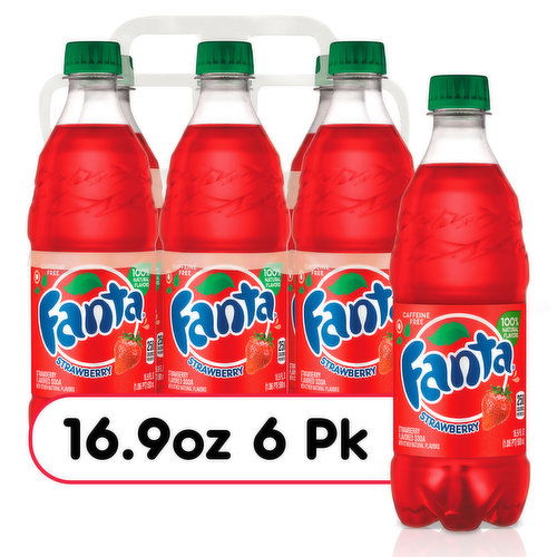 Fanta  Strawberry Soda Fruit Flavored Soft Drink