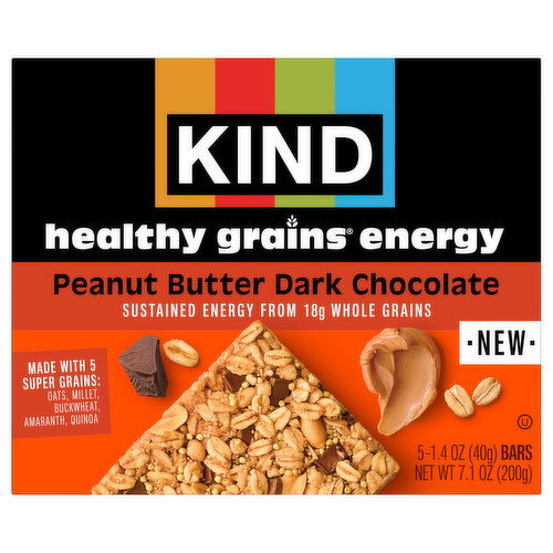 Kind Energy Bars, Peanut Butter Dark Chocolate - 5 Each