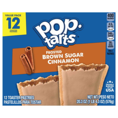 Pop-Tarts Toaster Pastries, Brown Sugar Cinnamon, Frosted, Value Pack