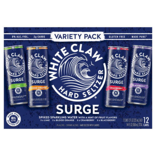 White Claw Hard Seltzer Hard Seltzer, Variety Pack