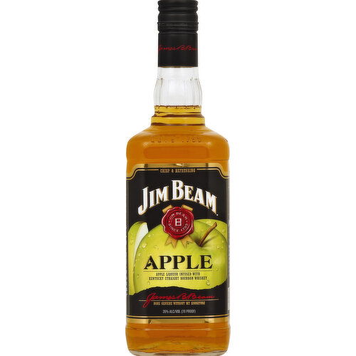 Jim Beam Whiskey, Kentucky Straight Bourbon, Apple