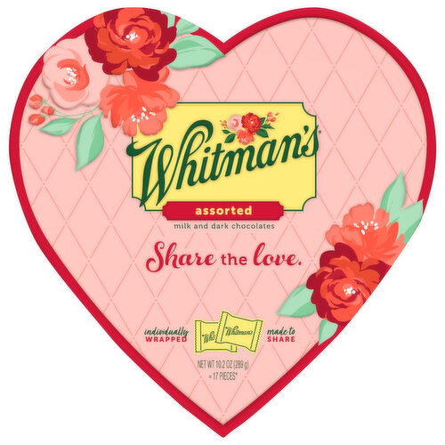 Whitman's Milk & Dark Chocolates, Assorted